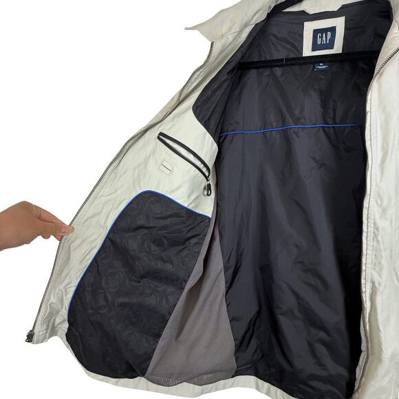 Men's GAP Vintage-Style Golf Dad Harrington Jacket '80s Bomber Stone/Khaki - XL - Picture 4 of 11